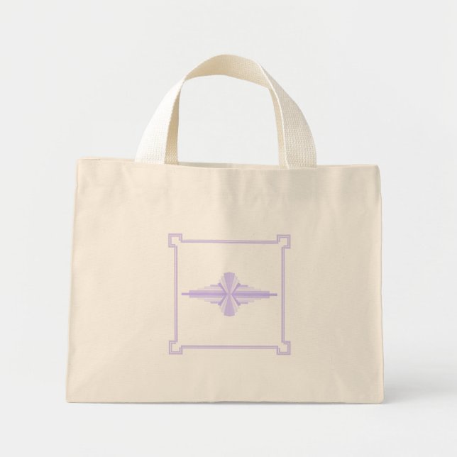Bolsa Tote Mini Art Deco Pattern in Lilac (Frente)