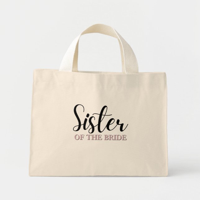 Bolsa Tote Mini Arte Mínima Chic Tote Bag - Irmã da Noiva (Frente)