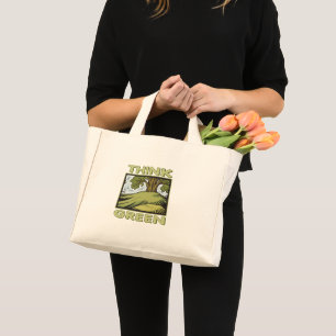 Bolsa Tote Mini Árvore de Oak do pense verde