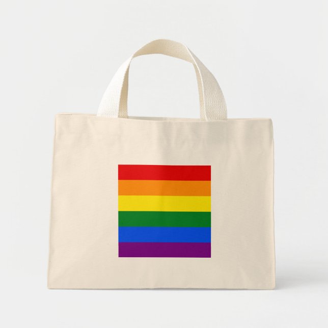 Bolsa Tote Mini As cores do arco-íris (Frente)