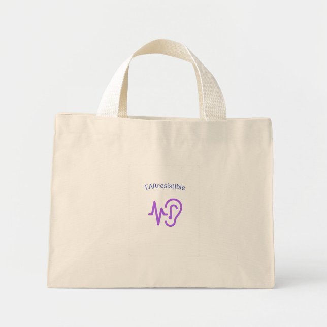 Bolsa Tote Mini Audiologia Saco resistível (Frente)