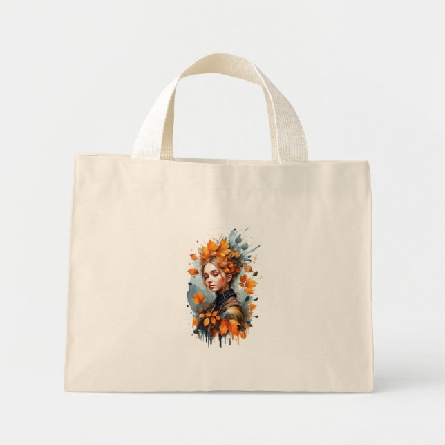 Bolsa Tote Mini Autumn Deixa A Mulher Artística Bag (Frente)