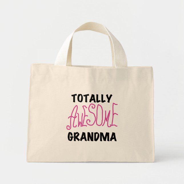 Bolsa Tote Mini Avó totalmente impressionante - camiseta e (Frente)