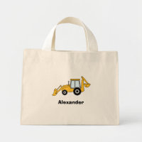 Backhoe Amarelo com Carregador Personalizado