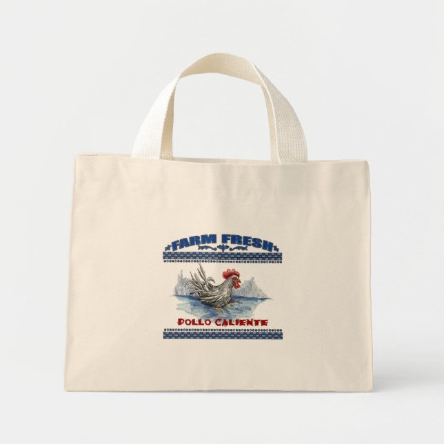 Bolsa Tote Mini Bag de frango - Eu adoro frango! (Frente)