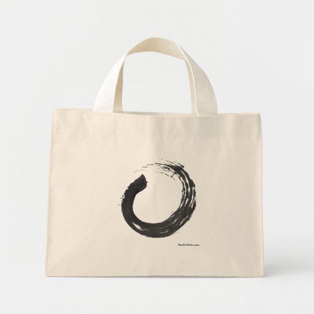 Bolsa Tote Mini Bag Enso Zen em Círculo Aberto (Frente)