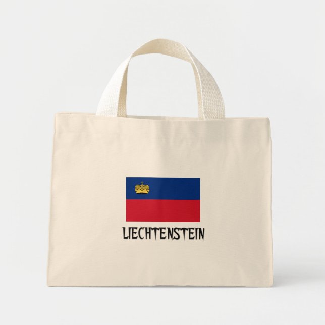 Bolsa Tote Mini Bandeira do Liechtenstein (Frente)