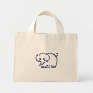 Bolsa Tote Mini Barra de distribuição de elefantes