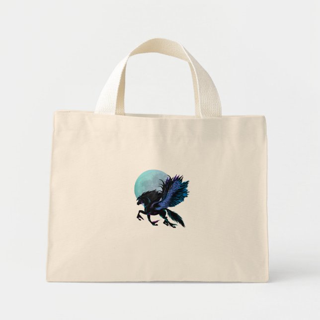 Bolsa Tote Mini Black Pegasus e Blue Moon Bag (Frente)