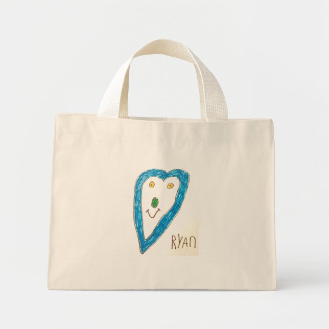Bolsa Tote Mini Blue Heart Bag (Frente)