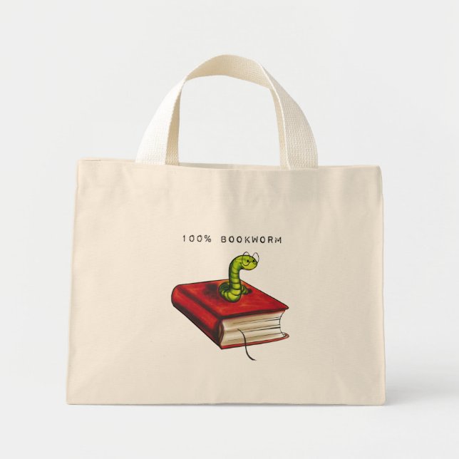Bolsa Tote Mini Bookworm 100% (Frente)