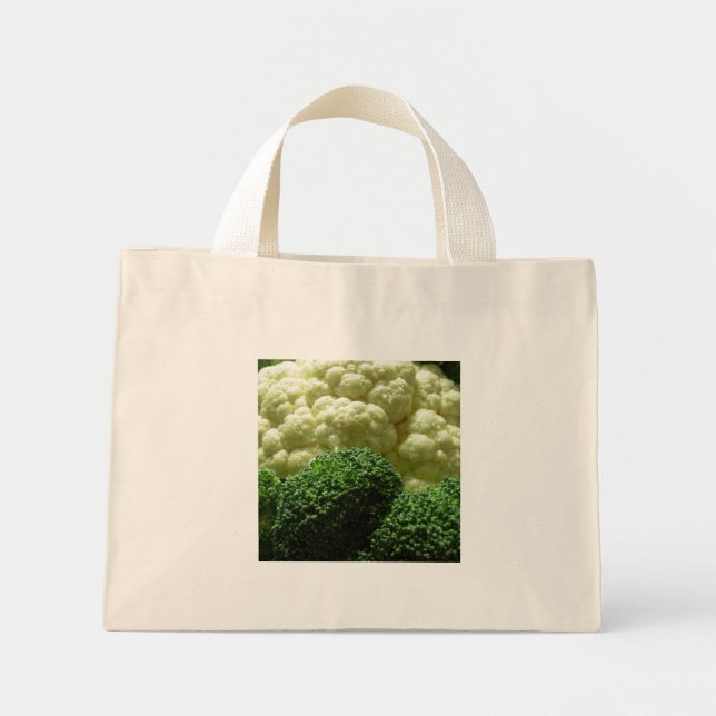 Bolsa Tote Mini Brocoli e couve-flor (Frente)