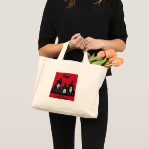 Bolsa Tote Mini bruxas negras engraçadas assustam truques ou trav