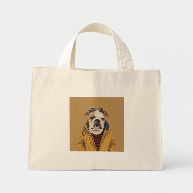 Bolsa Tote Mini Buldogue Inglês (Frente)