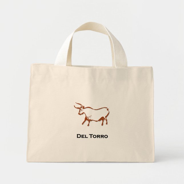 Bolsa Tote Mini Bull del toro (Frente)