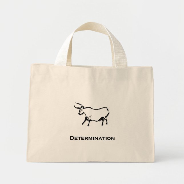 Bolsa Tote Mini Bull Determinação de preto (Frente)