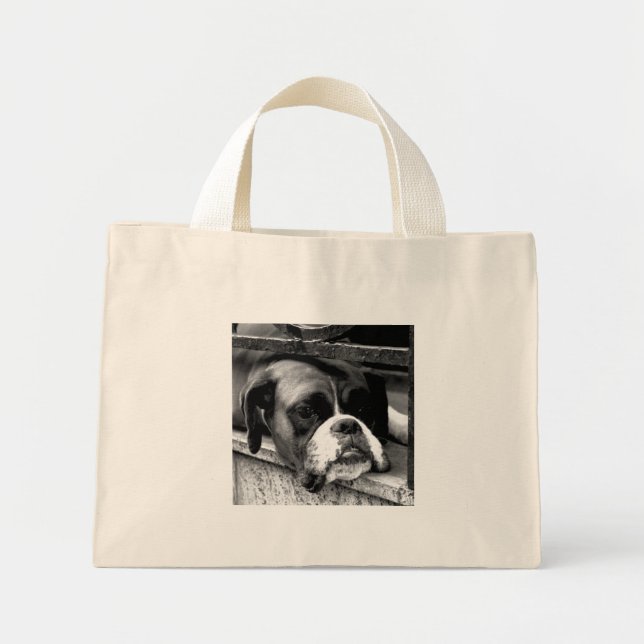 Bolsa Tote Mini Cachorro-Boxer no tcnm do Windows (Frente)