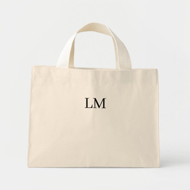 Bolsa Tote Mini Cadeia personalizada|Saco de tote de canvas (Frente)