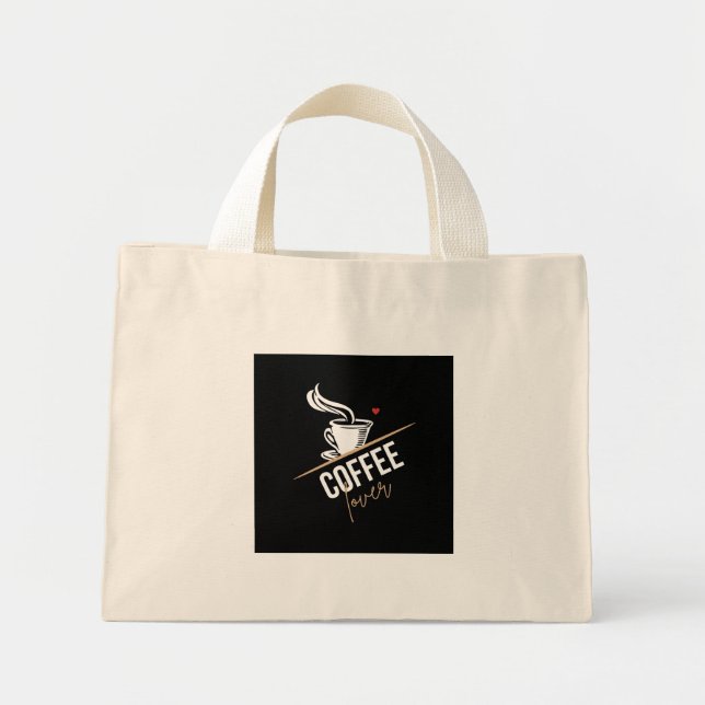 Bolsa Tote Mini Café Amantes De Café Mug (Frente)