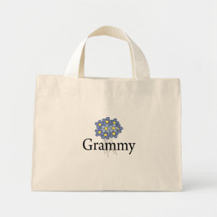 Bolsa Tote Mini Camiseta Grammy da Linda Flor Azul