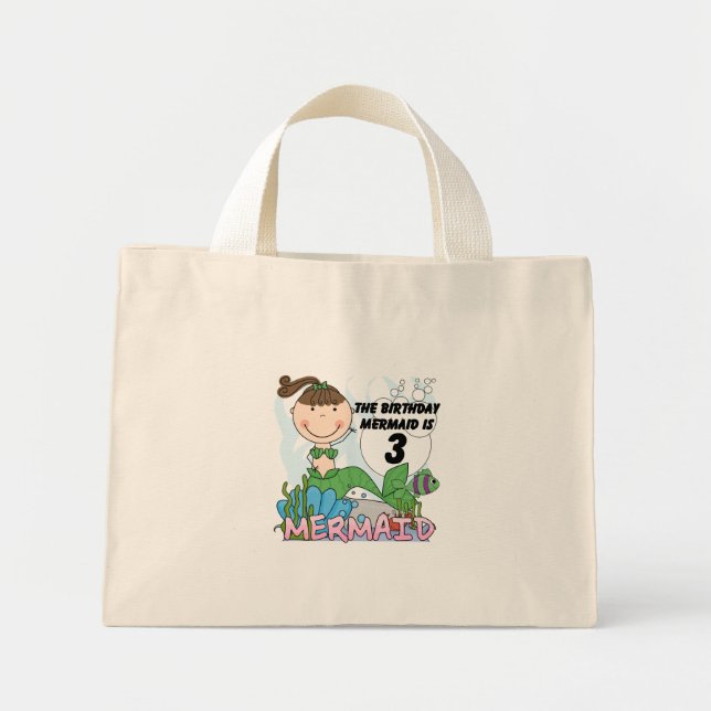 Bolsa Tote Mini Camisetas e presentes de aniversário de 3 anos de  (Frente)