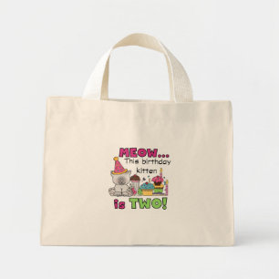 Bolsa Tote Mini Camisetas e presentes de aniversário de Kitten seg