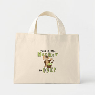 Bolsa Tote Mini Camisetas e presentes de macacos de Partido Verde
