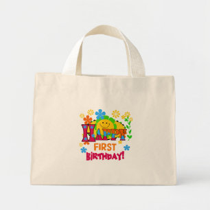 Bolsa Tote Mini Camisetas e presentes de primeiro aniversário aleg