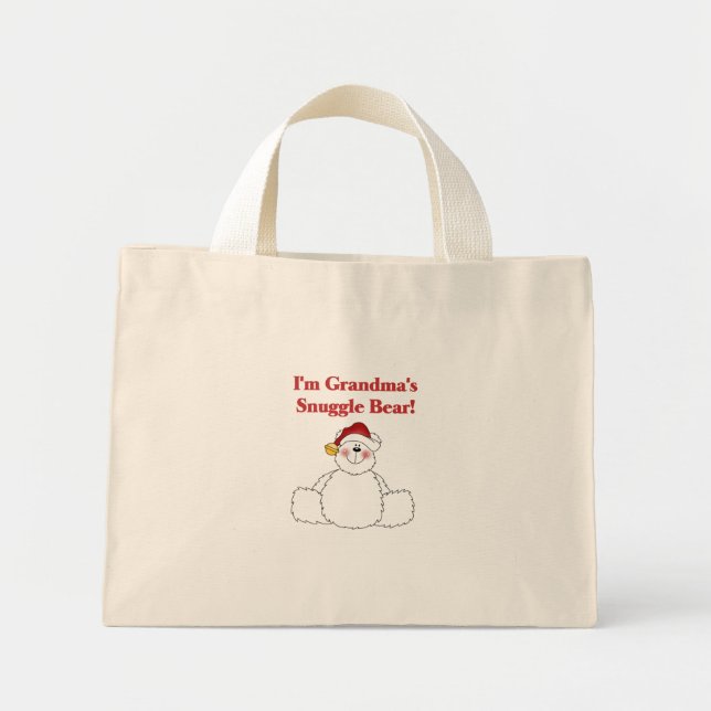 Bolsa Tote Mini Camisetas e presentes do Urso de Ensino da Vovó (Frente)