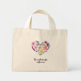 Bolsa Tote Mini Canvas Baf - A terra ri nas flores