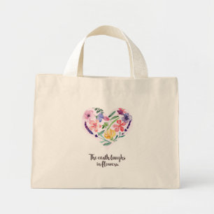 Bolsa Tote Mini Canvas Baf - A terra ri nas flores