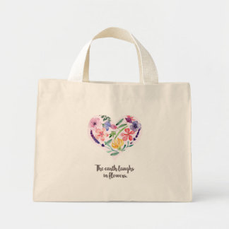 Bolsa Tote Mini Canvas Baf - A terra ri nas flores