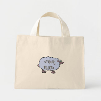 Bolsa Tote Mini Carneiro Azul, <YOUR TEXT>