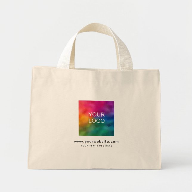 Bolsa Tote Mini Carregamento personalizado Adicionar logotipo de s (Frente)