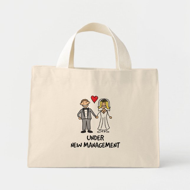 Bolsa Tote Mini Cartoon de Casamento - Sob Nova Gestão (Frente)