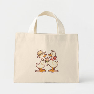 Bolsa Tote Mini Casal Cute Duck