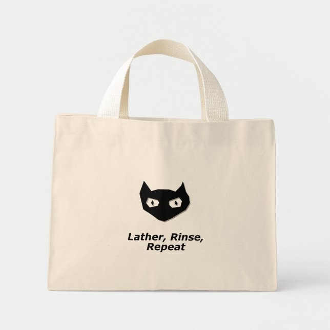 Bolsa Tote Mini Cat Boo Lather Rinse Repetir (Frente)