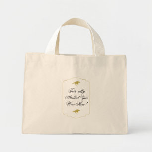 Bolsa Tote Mini Cavalo Preto e Dourado Moderno Corrida Derby Eques