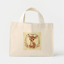 Bolsa Tote Mini Cerveja florestal doce em uma coroa de flores