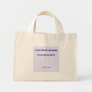 Bolsa Tote Mini Chic Lavanda Lucky Me I'm The Bride 