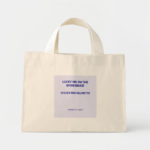 Bolsa Tote Mini Chic Lavanda Sorte Eu Sou A Dama De Honra