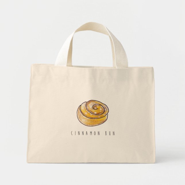 Bolsa Tote Mini Cinnamon Bun swedish Kanelbulle Funny  (Frente)