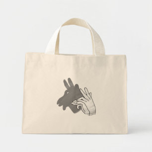 Bolsa Tote Mini Cinza de Mão Silhueta Billy Goat