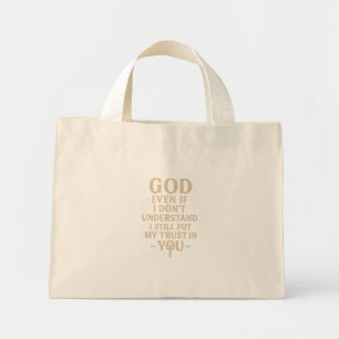 Bolsa Tote Mini Citação Cristã Religiosa de Fé