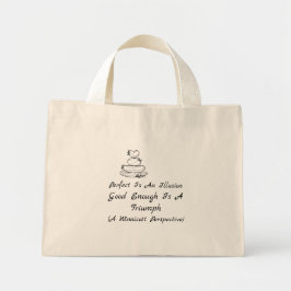 Bolsa Tote Mini Citação de Autocompaixão Winnicott Amor-Próprio