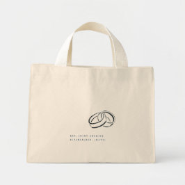 Bolsa Tote Mini Civil Ceremony Courthouse Minimalist Wedding 