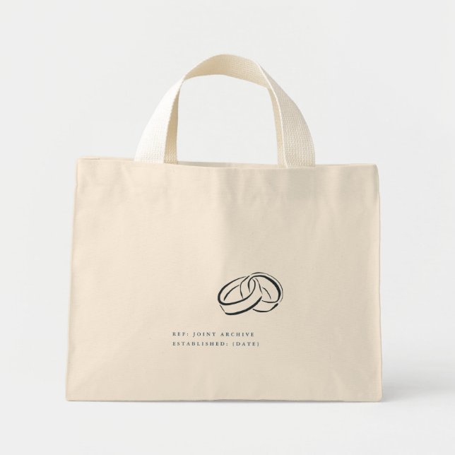 Bolsa Tote Mini Civil Ceremony Courthouse Minimalist Wedding  (Frente)