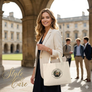 Bolsa Tote Mini Clássico Redondo Graduado Moderno Script Minúsculo
