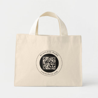 Bolsa Tote Mini Código QR com Nome da Empresa Editável