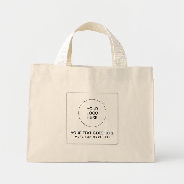 Bolsa Tote Mini Código QR de Impressão frontal e traseiro Carregue (Frente)